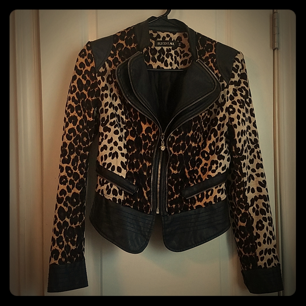 Leopard Print jacket size S geordie shore